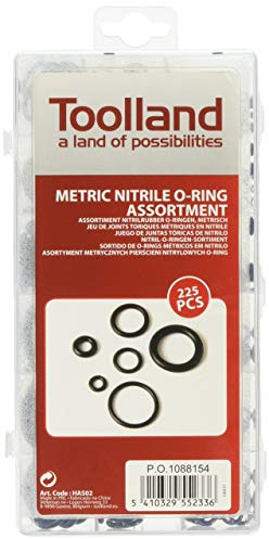 Perel HAS02 O Ring-Sortiment, metrisch, Nitrilkautschuk, 225-tlg.