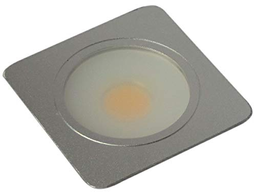 Lampenlux LED-Einbaustrahler Spot Ritzo eckig Silber 12V warmweiß Aluminium inkl KabelEinbauleuchte Einbaulampe Einbauspot Spot Strahler Punktstrahler Aluminium Downlight Down Deckeneinbaustrahler