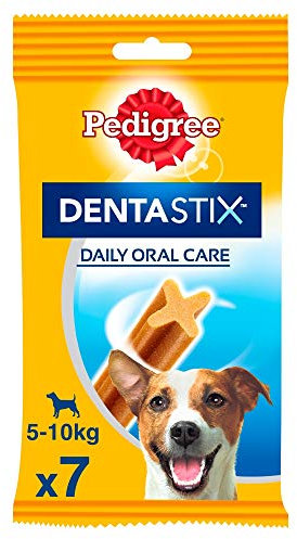 Pedigree Hundesnacks Hundeleckerli Dentastix Mini Tägliche Zahnpflege für kleine Hunde <10kg, 70 Sticks (10 x 7 Sticks)