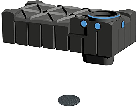 PREMIER TECH AQUA GmbH Zisterne 1500 Liter Basic Flachtank F-LINE inkl. Deckel TopCover - das Original - Kunststoff, Kunststoffzisterne, Komplettset
