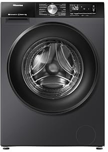 Hisense 3S Series WD3S8043BB3 Wifi Connected 8Kg and 5Kg Washer Dryer with 1400 rpm - Black - A-D Rated