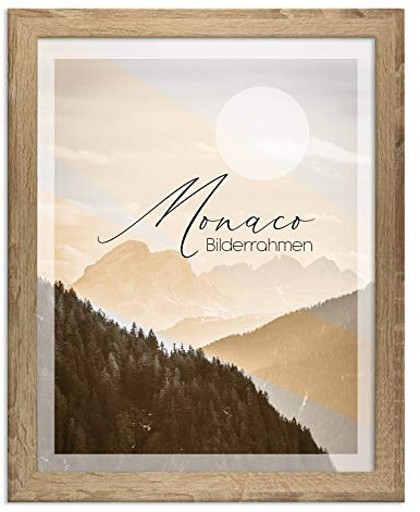 BIRAPA Fotorahmen Monaco 28x40cm Bilderrahmen Posterrahmen Holzrahmen Sonoma Eiche -Optik