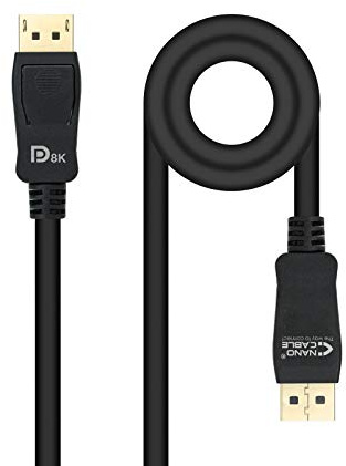 Nano Cable Câble DisplayPort 10.15.2501 HDR 8K Ultra HD Noir 1 m