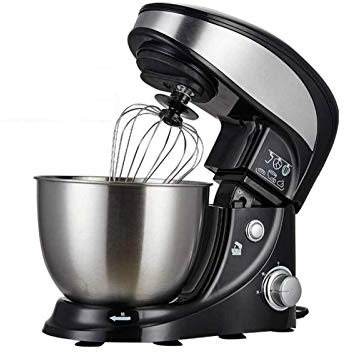 JHNEA Robot Pâtissier, 4L Robot avec Kit pâtisserie (Fouet à Fils, Batteur, Crochet), Bol en Acier Inoxydable, Réglage de la Vitesse en continu, 500W, SC-237,Stand Mixer