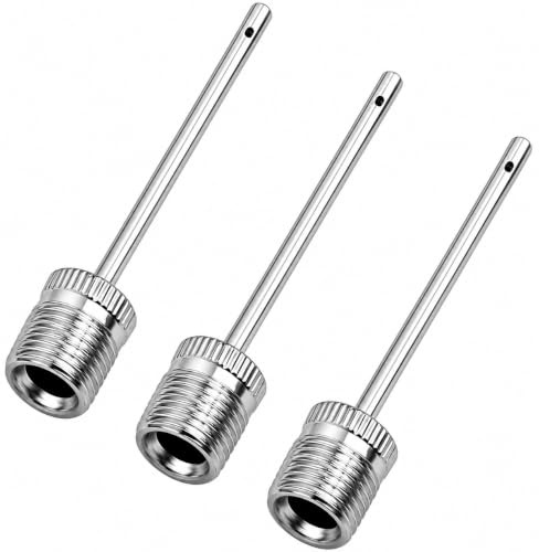 Harrista 3Pcs Inflator Pump Needle Ball Pump Needle For Football Basketball Volleyball Valve Adapter Air Inflation Kits Silver Pin