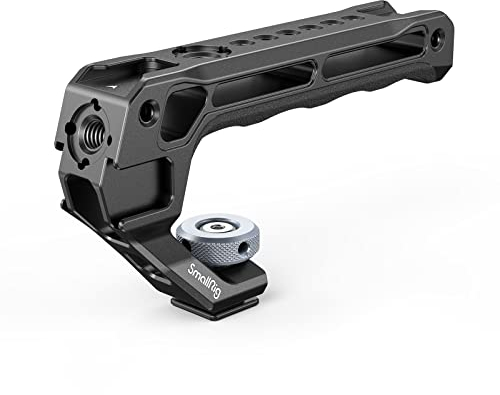 SMALLRIG Cold Shoe Top Handle Top Griff für Kamerakäfig, Universal Video Rig mit 5 Cold Shoe Adaptern zur Befestigung von DSLR Kameras mit Mikrofon/LED Licht, Leichtgewicht nur 129 g (Lite) - 3764