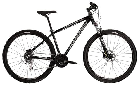 KROSS Hexagon 6.0 Mountainbike L 21 Zoll 53 cm Rahmen 29 Zoll Räder Scheibenbremse, Shimano 24 Gang-Schaltung Hardtail Fahrrad Schwarz Grau Graphit