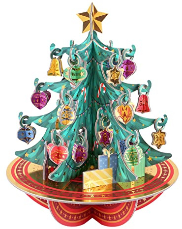SANTORO Adventskalender, 3D-Pop-Up-Weihnachts-Countdown-Kalender – Adventsbaum – 25 Verschiedene Teile Für Jeden Tag – Weihnachts-Countdown-Geschenk Für Kinder, Erwachsene