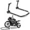 Ikodm Soporte de montaje para motocicleta, elevador delantero, soporte de elevación, ancho ajustable, para trabajos de mantenimiento de motos de hasta 300 kg, negro