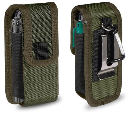 KENOBEE Pochette à outils compatible avec Leatherman Wave Plus Wingman Surge Rebar, Étui organisateur d'outils Petite Sacoche à outils pour Camping Randonnée (Vert armée)