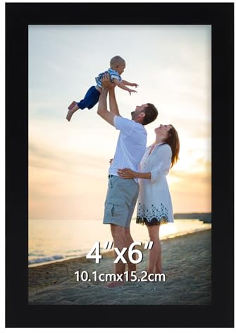 EYMPEU Cadre Photo 10x15 CM avec Passe-Partout pour Placer 9x13CM ou 10x15 CM Photo pour Accrocher au Mur ou La Table