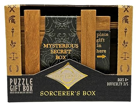 Caja Mágica Rompecabezas Sorcerer's Box, Dificultad 3/5, Mecanismo Secreto Romano, para Mayores de 8 Años