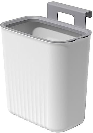 QTTYREV Mülleimer Mülleimer für die Küche zur Wandmontage, praktisch und platzsparend, zur Wandmontage für die Küche, weiß, Pressring