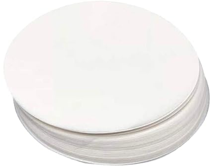 100 fogli di carta da forno, 20 cm, antiaderente, cerchi in pergamena, per friggitrice ad aria calda, rotondi, per hamburger, formaggio, grigliate, pizza