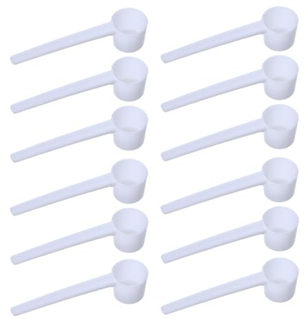 15PCS 5 Gram Scoop Spoon Disposable Laundry Teaspoon Spices Plastic Tablespoon Measuring Scoop for Protein Powder Coffee Cosmetics