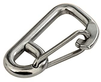 QZCX Grillete De Resorte Seguro De Resorte Hebilla De Gancho Accesorios De Hardware De Acero Inoxidable M16 * 160 Alpinismo De Barcos Al Aire Libre Accesorios Marinos