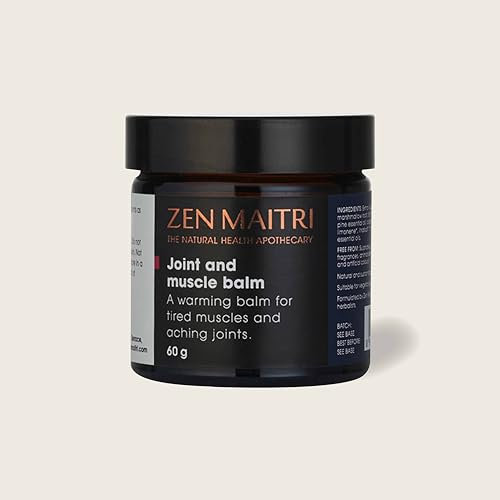 Active Muscle Rub Joint & Muscle Recovery Balm Knee Support for Runners Natural Vegan Friendly Ingredients | Zen Maitri Joint & Muscle Balm (60g)
