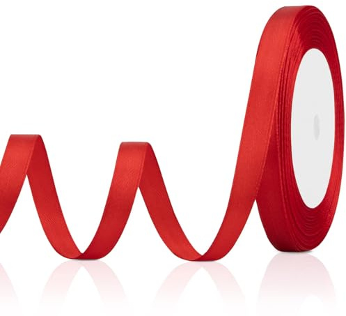 Geschenkband Breit 1cm Schleifenband rot bänder geschenk rote schleifen Geburtstagsstoffband Dekoband Haare Schleifenband Geburtstag,Hochzeit,Weihnachten Geschenkbänder Weihnachtsgeschenkband