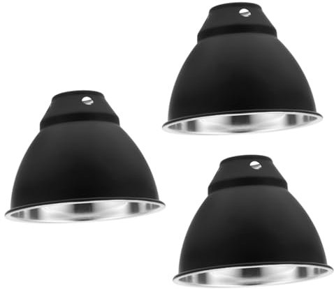TOPBATHY 3pcs Box Heat Lamp Reflector Cover for Reptile Tank Lampshade Energy-Saving Easy Maintenance Lighting for Reptiles