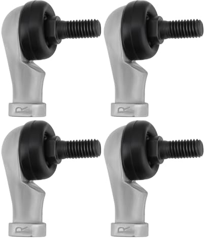 VGOL 4 piezas M8 x 1.25 rosca derecha rótula junta angular junta de rodamiento de acero galvanizado macho extremo de varilla rótula rótula