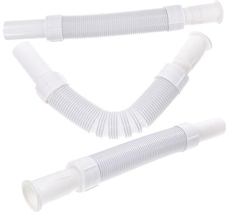 jojofuny 3pcs Lightweight Drain Hose Flexible PVC Tubing for Kitchen Bathroom Sinks Easy Installation for Washing Machines Dishwashers
