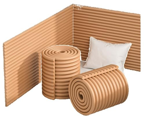 Babysicheres Kaminschutzgitter, extra breites Kissen für Kindersicherheit und Kantenschutz(Wood,200 * 20cm)