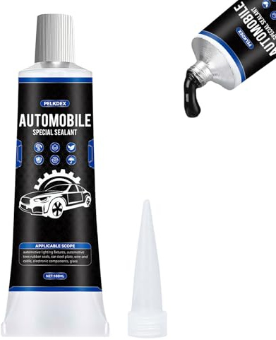 Karosseriekleber Schwarz, 100 ml Scheibenkleber Karosseriedichtmasse Auto, Schnelle Aushärtung, Hohe Temperaturbeständigkeit, Geeignet für Autotüren, Autofenster, Autodächer
