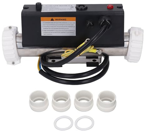 Segrehy Poolheizung Elektrische Wasserheizung mit Thermostat Temperaturregelung für Spa Badewanne Schwimmbad Hartverdrahtet 3 kW