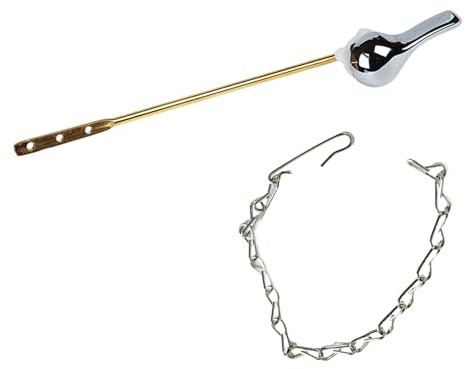 YIGZYCN Leve di ricambio universali per serbatoi WC, maniglia per montaggio frontale, leve da viaggio con catena Flapper Enduring