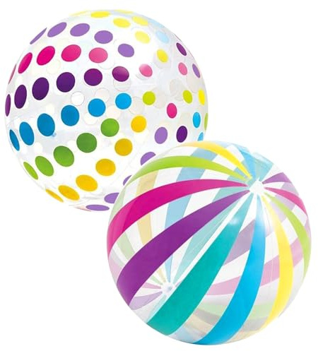 Generisk 2 stycken uppblåsbar vattenboll, strandboll, vattenboll, barn och vuxna, sommarpool, festleksak, strandleksaker, partyälskare, 40 cm