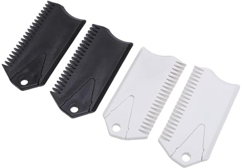 Alomejor Surfboard Scraper PVC Surf Wachs Kamm Einfach zu Verwendende Surfwartungswerkzeug für Surfer 4pcs Schwarz Weiß