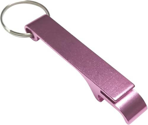 Pinker Bierflaschenöffner, Premium-Metall-Schlüsselanhänger, Flaschenöffner, Getränkeflaschenöffner für Männer, Frauen, klein und praktisch, einfach zu tragen, öffnen Sie die Deckel der Bierflasche