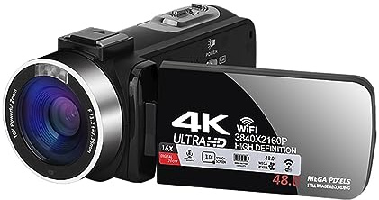 4K Digital Vlogg-kamera Videoinspelning WIFI Streaming Webbkamera Bärbar Utomhusvideokamera 18X Fotografiinspelare(32G SD Card,Cam)