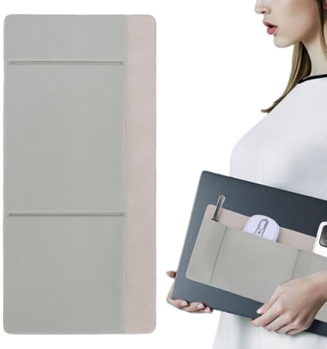 Custodia per disco rigido per computer portatile, borsa portaoggetti con 3 tasche, autoadesiva, organizer esterno per penna, telefono, cavo, scheda, casa, lavoro, viaggio