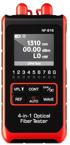 Tester per cavi di rete, NF-916 Fiber Optical Power Meter VFL REF FC SC ST Visual Fault Locator LCD Display Fiber Optic Cable Tester Network Tools
