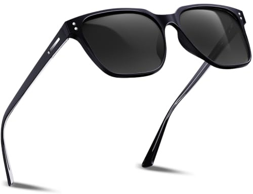 DADA-PRO Sonnenbrille Herren Polarisiert Damen Sonnenbrille Retro Verspiegelt Polarisierte Brille UV400 Schutz Classic Sunglasses Men Women für Angeln Fahren (Schwarz)