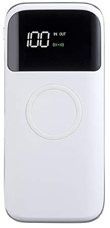 Power Bank,PowerBank Qi Wireless, 10000mAh Quick Charger External Battery Pack with Dual Input(Micro USB & Type-C), 4 Output and LED Display Compatible Qi Enabled Smartphones Devices