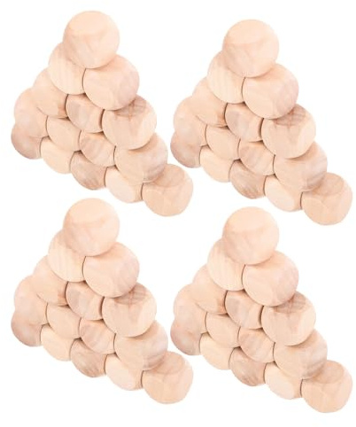 Toyvian 50pezzi Cubi in Legno Grezzo Vuoti Dadi Quadrati Non Finiti per Giochi da Tavolo Fai da Te Materiali per Artigianato in Legno Dadi Cubo Giocattolo