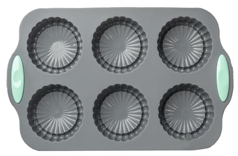 Genérico Molde De Silicona Para Pasteles | 6 Cavidades con Diseño de Flor,Molde de Silicona para Hornear - para Cocinar Tartas de Navidad Chocolate Pan de Pascua Galletas y