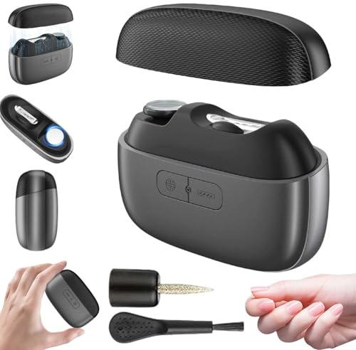 Coupe Ongle Electrique Professionnel, Pince à Ongles éLectrique, Lime A Ongle Electrique, Rechargeable Coupe Ongle Electrique Pour Pied Et Main Personne Agee Avec LumièRe Led Et Polisseur (Noir)