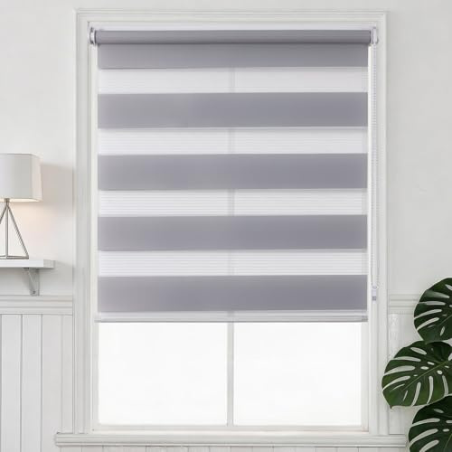 Day and Night Roller Blinds Stick on No Drill Easy Fit Zebra Window Blind