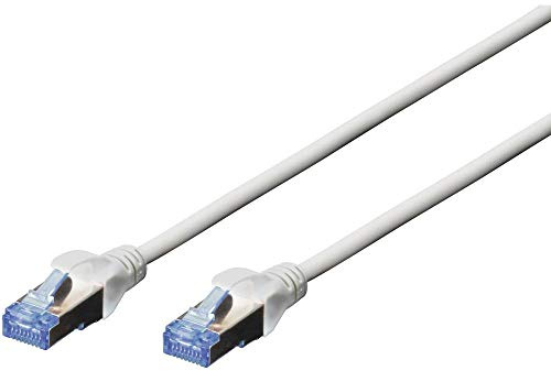 DIGITUS Cable LAN Cat 5e – 3 m – SF/UTP apantallado – CCA – Gris | 1 Gbit/s – Revestimiento de PVC – AWG 26/7 – Cable de red RJ45 – Compatible con Cat 6A y Cat 5e