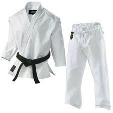 Playwell Karate White Silver Brand 10oz Uniform - 1/140cm