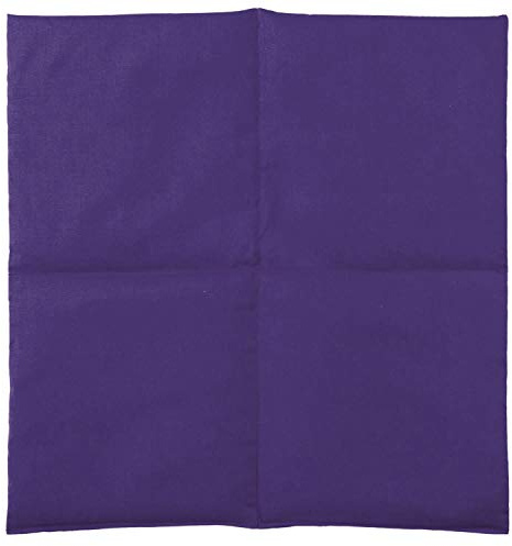 Coussin carré aux graines de lin 40x40cm compartimenté en 4 - violet - Bouillotte sèche