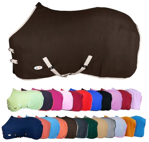 RL24 - Abschwitzdecke mit Kreuzgurt Basicline – Dunkelbraun – Gr. 115cm | Pferdedecke