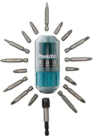 Makita B-43000 Bit-Set und Griff, 18-teilig