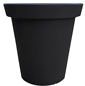 Plast'Up Rotomoulage Pot de Fleurs Delight 200L Noir, Diamètre 80cm et Hauteur 80 cm