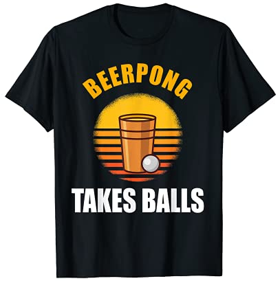 Herren Beerpong Champion Takes Balls Bierpong König T-Shirt