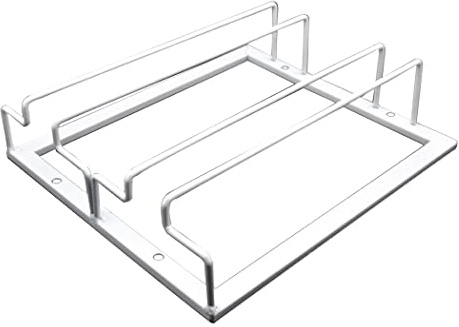 Hoshen GobletWeinglashalter, unter dem Schrank, Kelchhalter, hoch umgekehrt, Schmiedeeisen, für Bar, hängend, Weinglashalter, Weinglashalter, (2 Reihen) - Weiß
