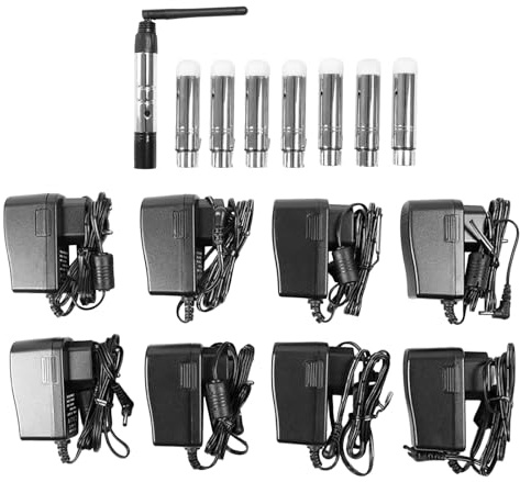 DMX512 Sender mit 7pcs 2.4G Funk Empfänger DMX Transmitter für Bar Party Bühne Lichtsteuerung, drahtloses DMX Signal, Lichteffekte drahtlos Steuern